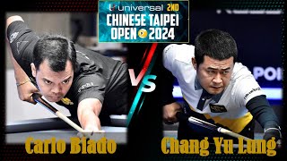 CARLO BIADO VS CHANG YU LUNG | SEMI-FINALS | 2ND UNIVERSAL CHINESE TAIPEI 9-BALL OPEN 2024 #9ball