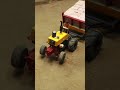 Tiny Peanut Man Carrying Heavy Bricks on Mini Tractor | Amazing Toy Construction 🚜🧱