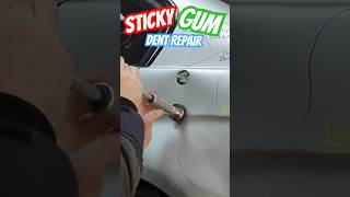 Pulling out BIG DAMAGE with only STICKY GUM! |Paintless Dent Removal