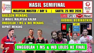 Hasil Semifinal Malaysia Master 2024 Hari Ini ~ AXELSEN &amp; RIPHIT Menang ~ 3 Ganda Malaysia Kalah