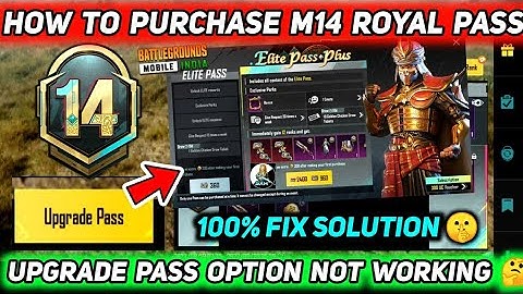 HOW TO PURCHASE M14 ROYAL PASS IN BGMI M14 RP UPGRADE PASS OPTION NOT WORKING PROBLEM FIX