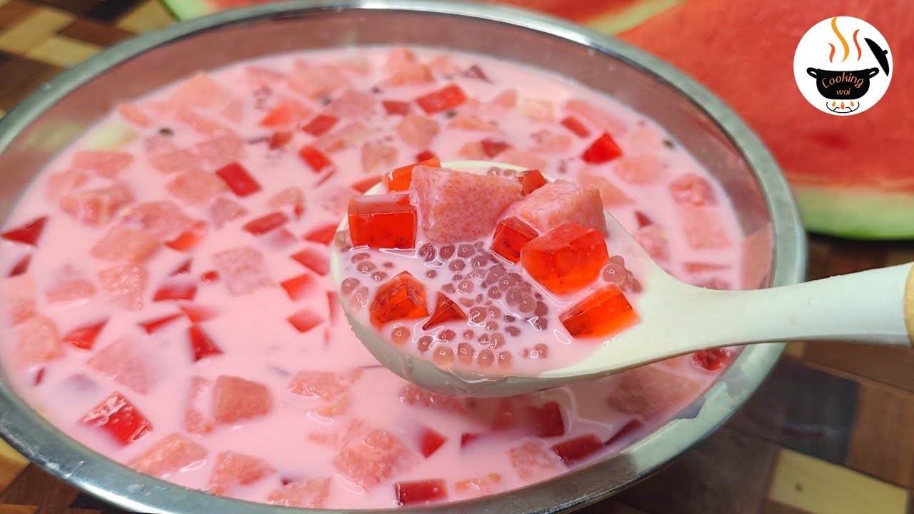 🌙Special for Ramadan Iftar| Refreshing Watermelon Sago Jelly Dessert 🍉 