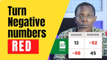 How to turn all negative numbers to red in Microsoft Excel - Excel tips