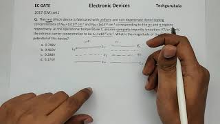 EC GATE 2017 1M - PN Junction - Equilibrium