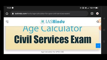 upsc civil services age calculator/exam age calculator