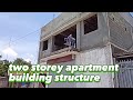 two storey apartment building stucture