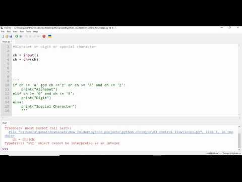 Check Alphabet, Digit, or Special Character in Python | Decision Making Program