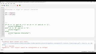 Check Alphabet, Digit, or Special Character in Python | Decision Making Program