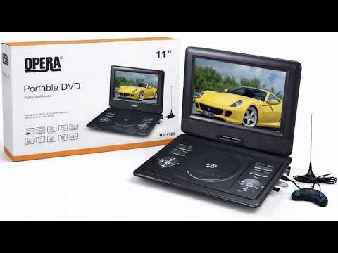 10,5" Портативний ДВД Опера 1129 DVD плеєр автомобільний розкладний USB телевізор Opera з іграми, видео 1