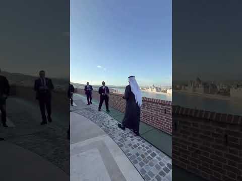 سمو الشيخ محمد بن زايد يلتقط صورة لعلم دولة الإمارات في المجر