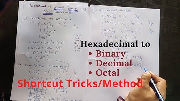 Hexadecimal to Decimal, Binary & Octal in Hindi | Digital Electronics Number system