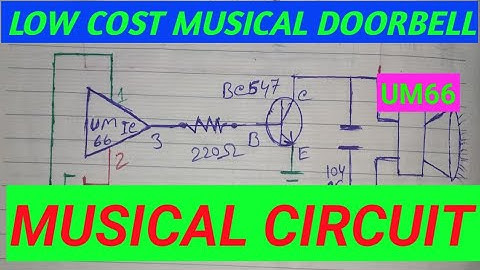 UM66 MUSICAL CIRCUIT | HOW TO MAKE A MINI POWER FULL DOORBELL | BC547 CIRCUIT | DOORBELL CIRCUIT