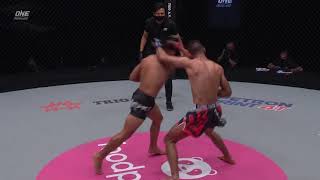 Mark Alberlado knocks out Emilio Urrutia with Tomahawk elbow - ONE Championship