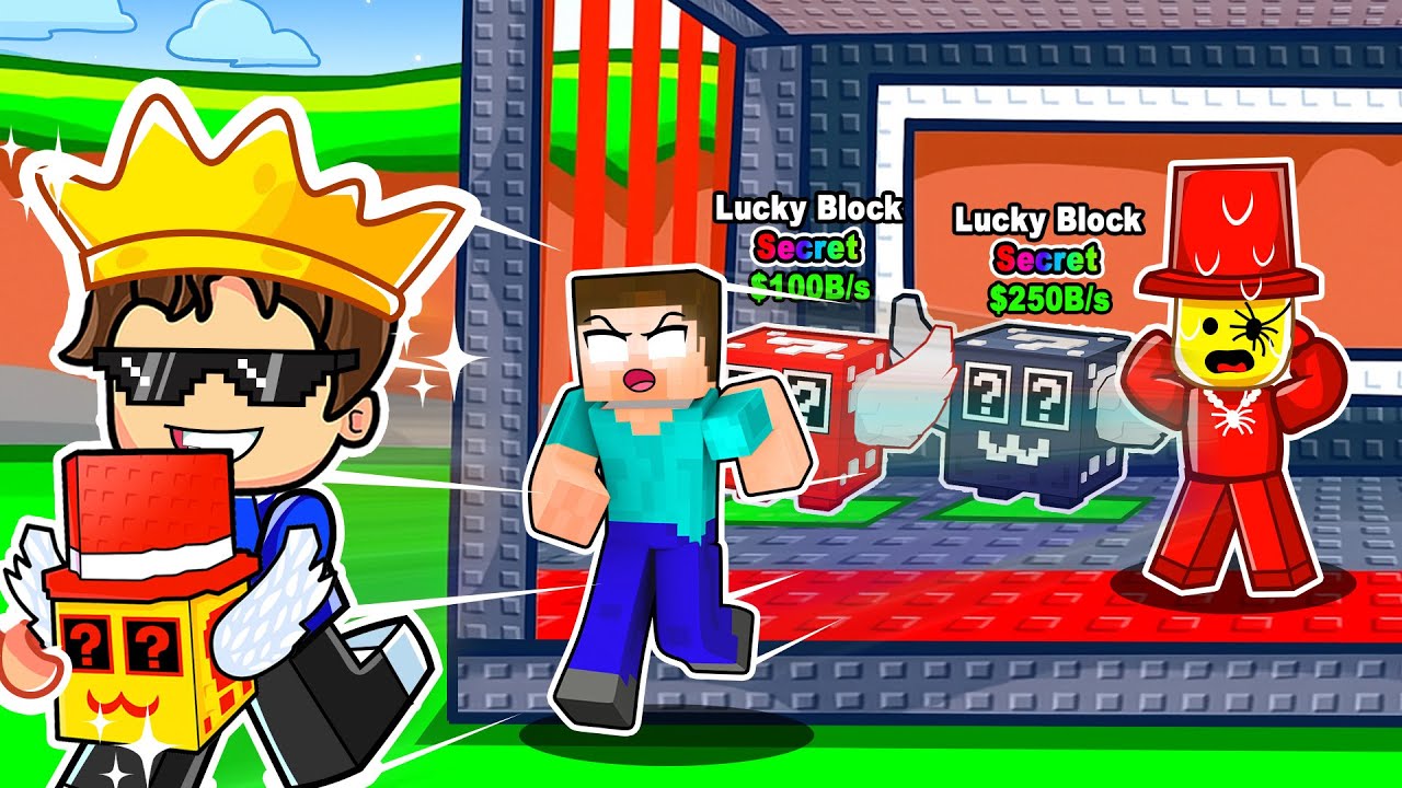 SAMMY Help Me To Steal Lucky Blocks From Herobrine Base!!!
