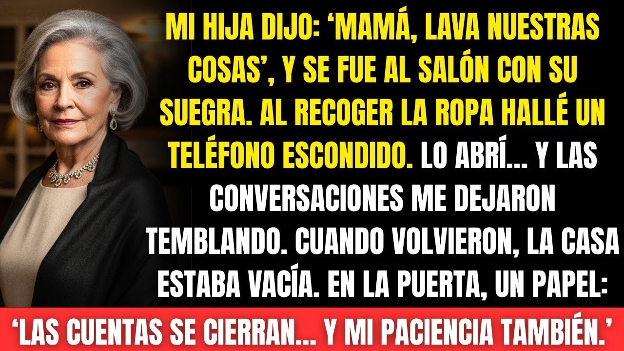 Mi hija me pidió que lavara la ropa mientras ella y su suegra iban al salón   Cuando regresaron…