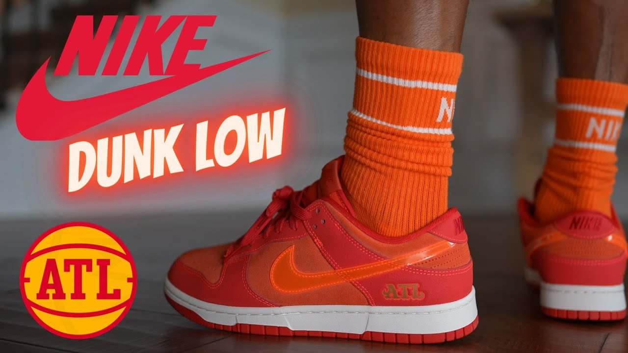 NIKE DUNK LOW ATL DETAILED REVIEW & ON FEET W LACEW SWAPS!! - YouTube