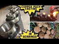 Copper Puck Casting In Steel Bearings - Molten Copper - 1150°C