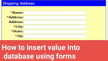 How to insert data into database using form in Hindi