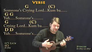 Video thumbnail of "Kumbaya (Spiritual) Ukulele Cover Lesson in G with Chords/Lyrics"