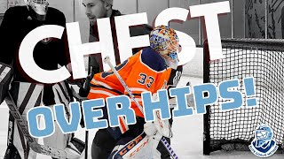 GOALIES! Get Your Chest Over Hip! - Hockey Goalie Stance | Goalie Lesson