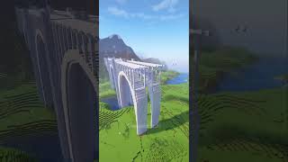 Minecraft Modern Train Bridge Timelapse #shorts