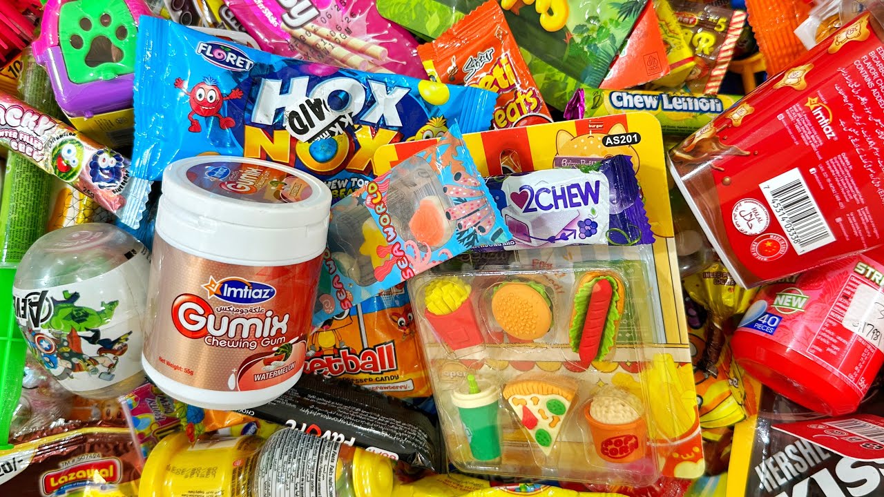 Sweet KINDER WORLD Candies | Cute Rainbow Chocolates and Lollipops Unpacking | ASMR 