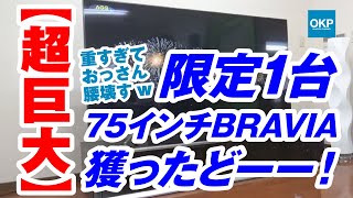 【楽天スーパーセール】限定1台の75インチ SONY BRAVIA ブラビアを半額でゲットできたので開封＆設置してみた！