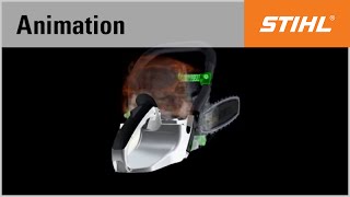 The anti-vibration system in the STIHL MS 441 chainsaw