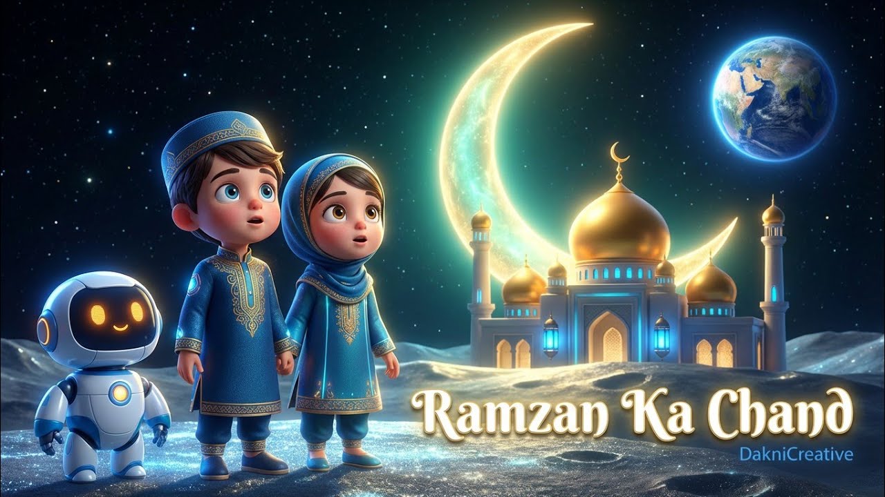 Cartoon Razman Ramzan Ka Chand 🌙 | Moon Par Ramzan Ki Kahani | 3D Cartoon Story ...