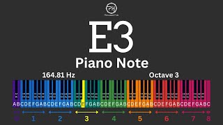 E3 Piano Note | 164.81 Hz | Learn Piano Notes Fast | Ear Training & Piano Basics