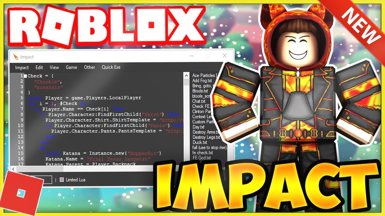 New Roblox Exploit Hack Impact Works Lua Script Exec W