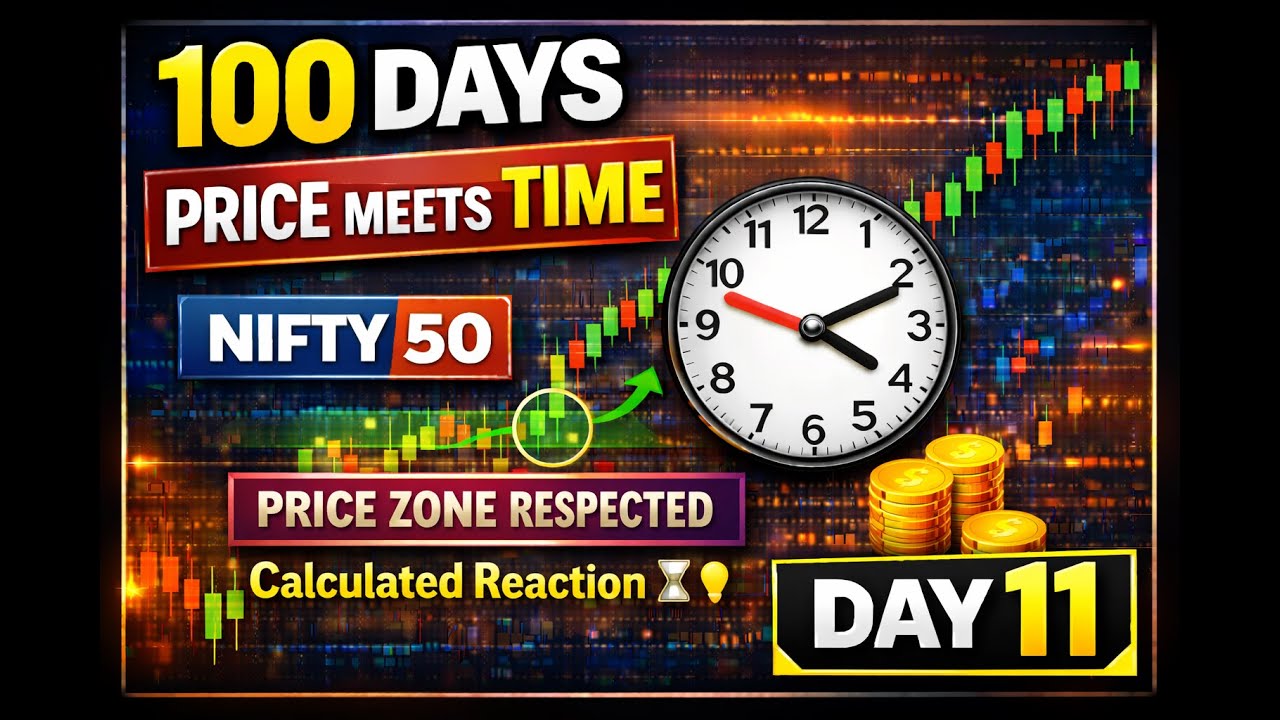 📈 100 DAYS OF STOCK MARKET TRADING STRATEGY TEST | PRICE + TIME ZONE MATHEMATICAL LEVELS | NIFTY50 |