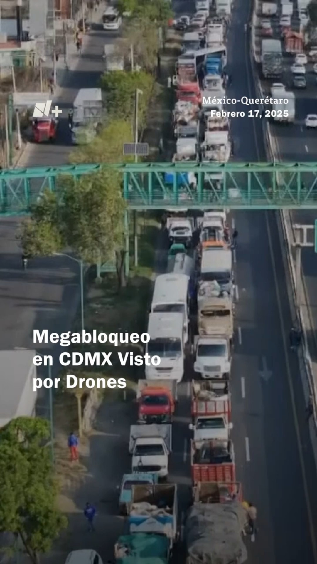 Drones muestran megamarcha de transportistas en CDMX #nmas #bloqueos #shorts