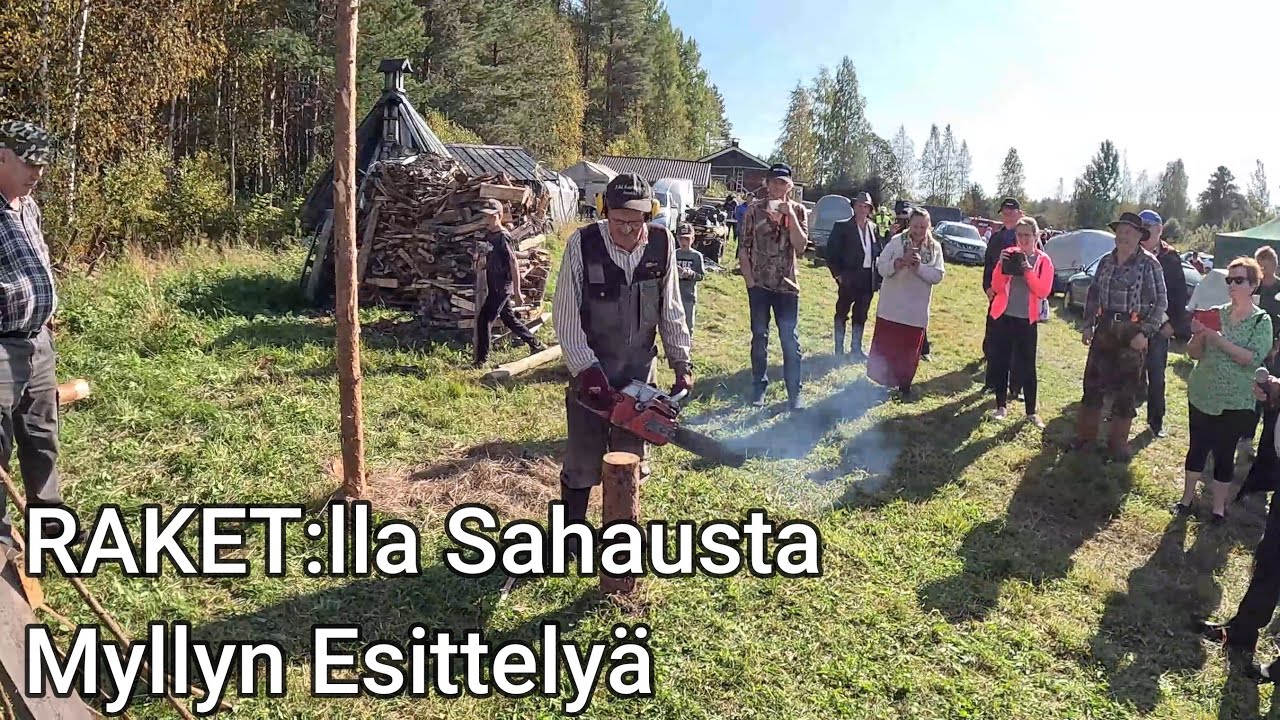 Alavuoton kyläpäivät 2023 - RAKET sahausta, Myllyn esittely