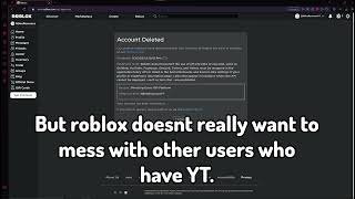 Roblox | My Account Is Deleted...