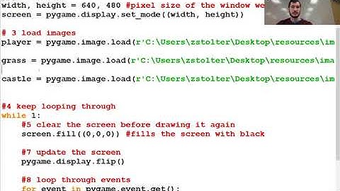 Pygame Placing Character and Movement