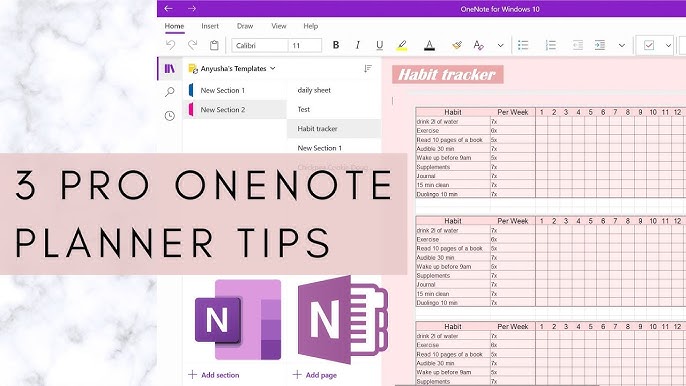 How To Create a Digital Planner In OneNote | DIGITAL PLANNING 101 - YouTube