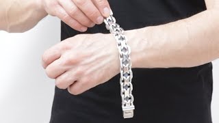 : Double chainsilver bracelet.(Pulsera de doble cadena)