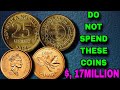 25 sentimo pilipinas coin from 2014 and 1 cent canda coin from 2002 valueable coins