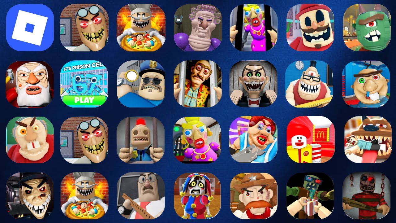 Roblox, Escape Bob the Dentist!, Escape Papa Pizza's Pizzeria!, GRUMPY GRAN! (SCARY OBBY)