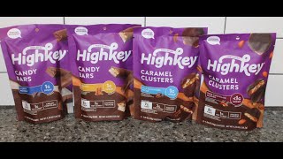 HighKey Candy Bars: Nougat, Caramel & Caramel Clusters: Milk Chocolate Pecan, Dark Chocolate Almond