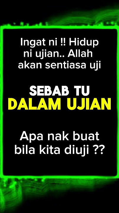 Mcm mana Allah nk angkat darjat kita ?? Dengan ujian.. kita Solat, minta doa kt Dia - UAK