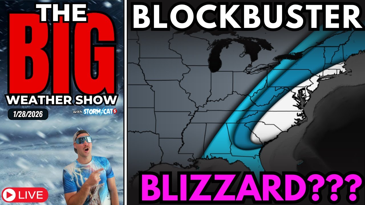 🔴 LIVE: Blockbuster BLIZZARD Storm Threat | The BIG Weather Show - YouTube