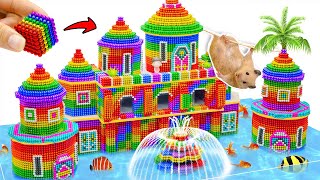 DIY How To Build Slide House, Waterfall, Swimming Pool for Pet From Magnetic Balls Satisfying ASMR