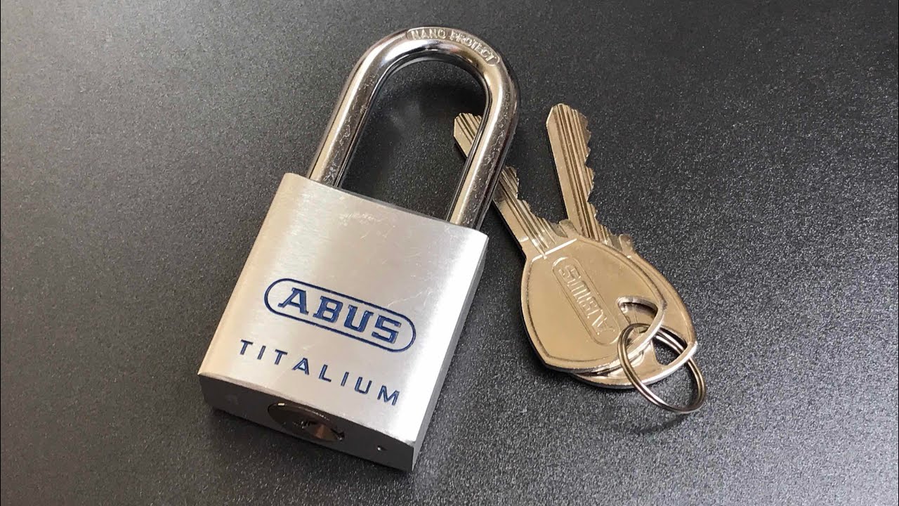 Loquet avec cadenas Abus Titalium 100/100 54TI/40, cadenas