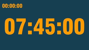7 hour 45 minute timer (with end alarm, time elapsed and progress bar)