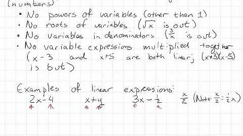 3.1.1 - Linear Equations and Expressions
