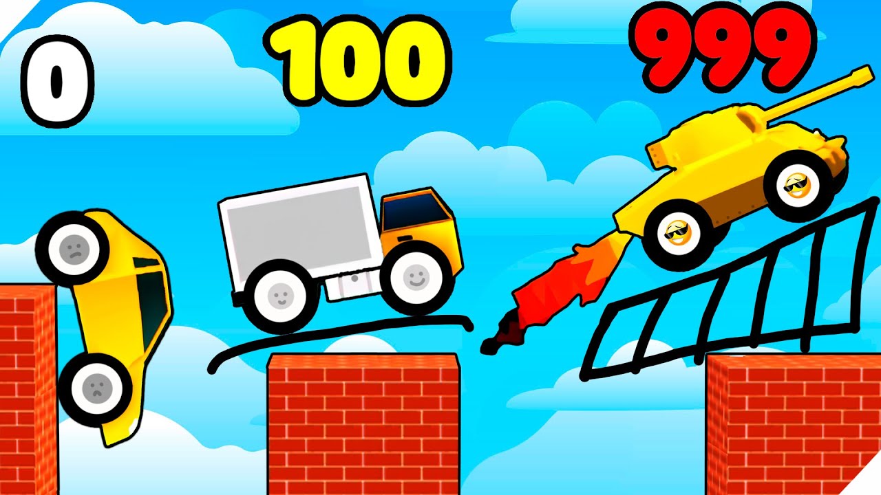 🌞НАРИСУЙ МОСТ ДЛЯ МАШИНКИ! Draw Bridge