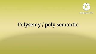 Polysemy | Homonymy | Linguistics | MA English