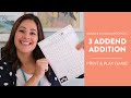 Addition with 3 Addends // addition games and centers for first grade